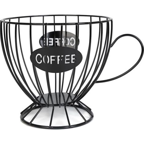 Kaffeekapselhalter Aufbewahrungsorganizer für K-Cups und Kapseln mit großem Fassungsvermögen Teetassen und Kaffeekapselkorb Metall-Organizer für (1/5)