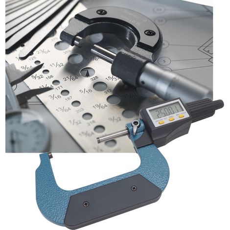 Mikrometer aus verchromter Legierung mit digitaler Anzeige und geringem Fehler, Auflösung 0,001 mm (5075 mm) (1/5)