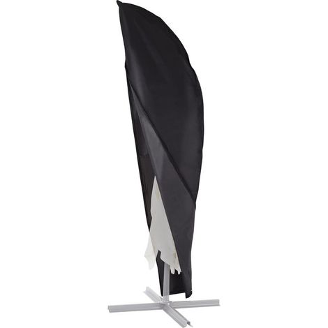 Housse de protection, pour parasol déporté, convient pour 2 m, 3 m, 3,5 m de diamètre, housse de parasol, protection UV, fermeture éclair sur toute la longueur et fond à cordon, en Oxford 210D, résist (1/5)