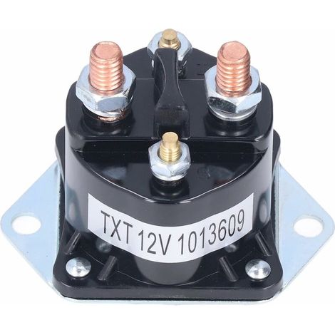 Keenso Solénoïde de Démarreur Club Car, 12V Contacteur Club Car 4 Bornes Relais de Solénoïde de Démarreur 1013609 Remplacement pour Carryall Series 1992-1997, DS Series 1984-2007 Relais