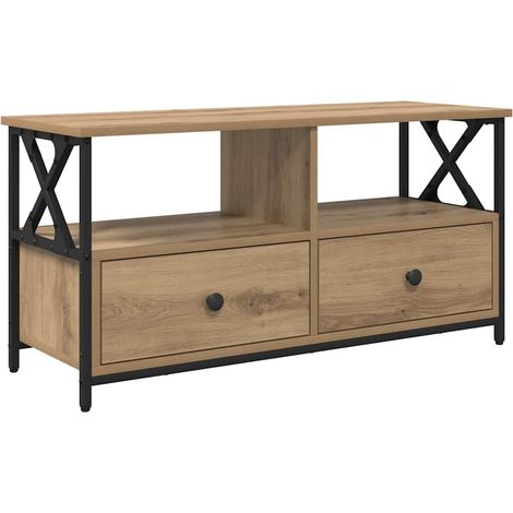 Maison Exclusive - TV-Schränk mit Schubladen Artisan-Eiche 90 x 3