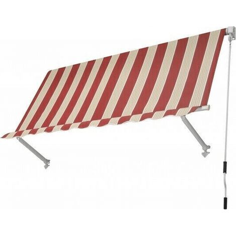 TENDA DA SOLE A CADUTA BALCONE SENZA CASSONE 2,5x2,5 MT BEIGE/BORDEAUX 3930