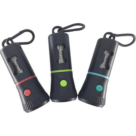 Distributeur de sacs à déjections canines avec lampe torche LED intégrée pour le nettoyage de la poubelle de Carrie (1/4)