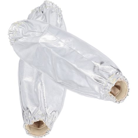 paire de surmanches isolantes en feuille d'aluminium résistante aux hautes températures et ignifugées, pour la protection des bras lors du soudage (1/5)