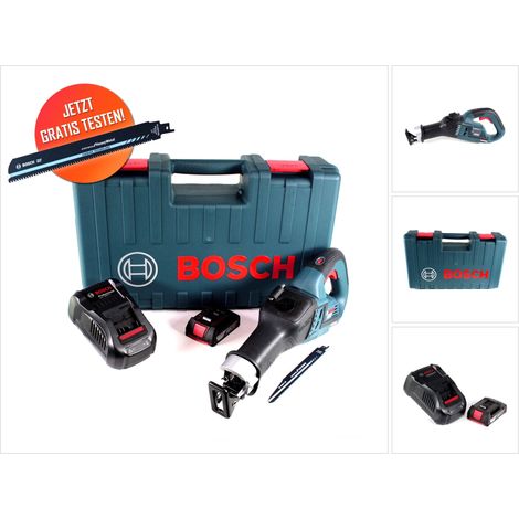 Gratis Bosch Carbide Säbelsägeblatt mit Bosch GSA 18V-32 Akku Reciprosäge 18 V Säbelsäge Brushless + 1x 2,0 Ah Akku + Ladegerät + Koffer