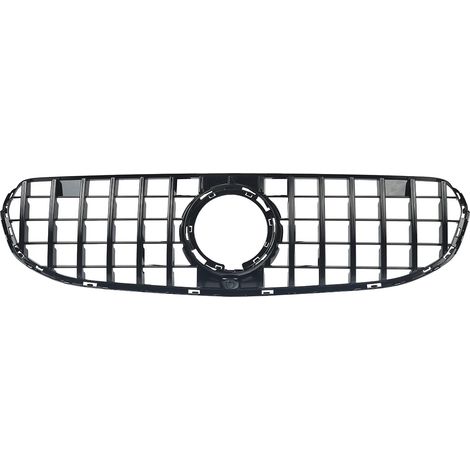 Grille avant, plastique ABS durable, s'adapte à Mercedes Benz GLC, Noir Brillant (1/2)