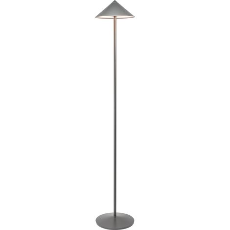 Zafferano Lampada da Terra Led Ricaricabile Pina XXL - 6W, IP65, Dimmer Touch, Testa Magnetica, Design Moderno per Interni ed Esterni - Titanio (1/5)
