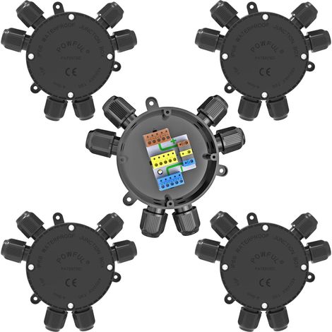 Set di 5 scatole di derivazione impermeabili IP68 (1/5)