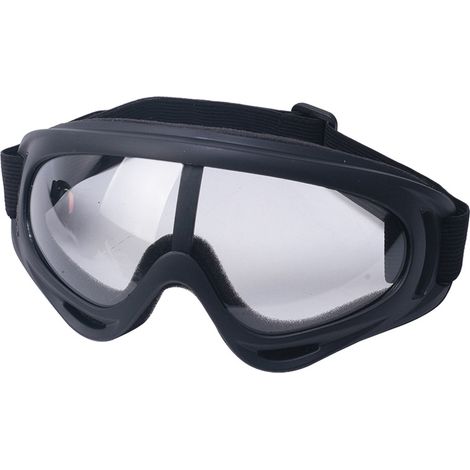 X400 Schutzbrille, winddichte Maske für Motorrad- und Fahrradfahren, klares Visier, schwarzer Rahmen, für Harley, Sport- und taktische Aktivitäten (1/3)