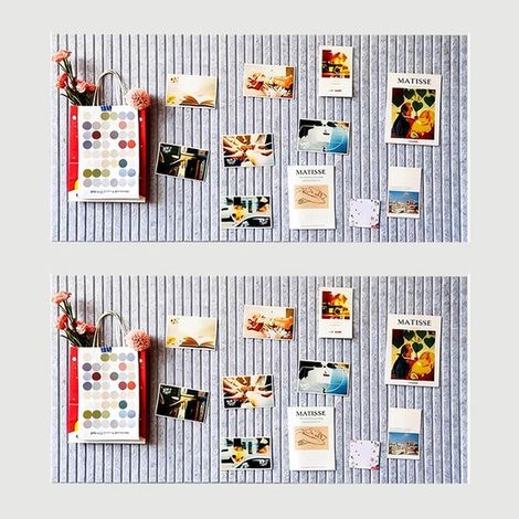 Lot de 2 tableaux décoratifs en feutrine, 60 x 40 cm, tableau d'affichage, 0,9 cm d'épaisseur, pliables, avec ruban adhésif pour coller des photos, tableau photo pour l'école, la maison, la cuisine, l (1/5)