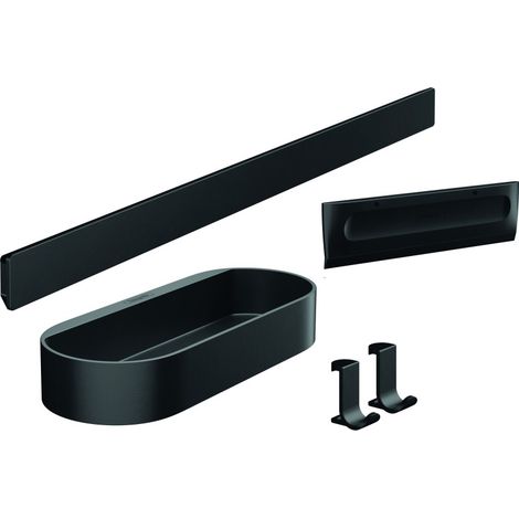 HANSGROHE WallStoris Juego de accesorios de ducha negro mate 27967670