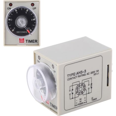 Relais temporisé AH3-3, temporisateur réglable, 220 V CA, pour système de contrôle automatique, 10 secondes