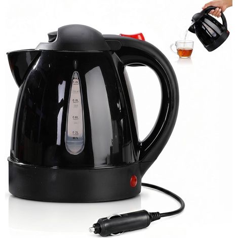 Bouilloire de voiture 1 litre 12 V 150 W, bouilloire de voyage portable avec prise allume-cigare, adaptée aux voitures, SUV, camions et camping-cars, pour les voyages et le camping. (1/5)