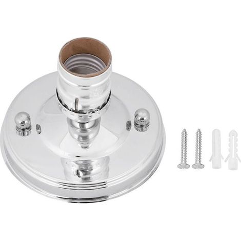 Support De Base De Plafond/Applique Murale à Vis e26/e27 Luminaires De Support De Base De Lampe De Plafond Industriel Vintage Adaptés à La Cuisine(Argenté) (1/5)