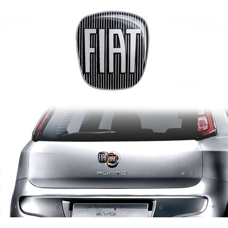 Adesivo Fiat 3D Ricambio Logo per Punto Evo - Colore: NERO - Confezione: POSTERIORE