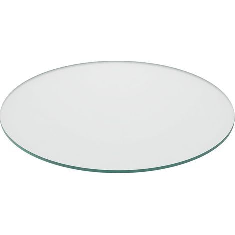 runde Glasplatte, Durchmesser 50 cm, Dicke 8 mm, transparent, für Tisch und Kamin (1/5)