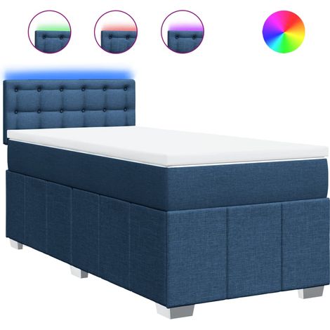 Maison Exclusive - Giroletto a Molle con Materasso Blu 90x200 cm inTessuto