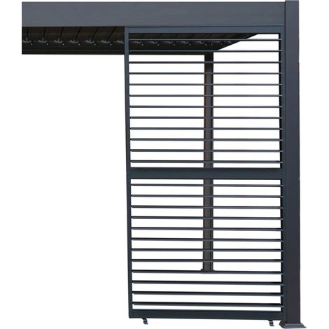 Metal Louvre Panel Anthracite Grey Adjustable Side Shutter For