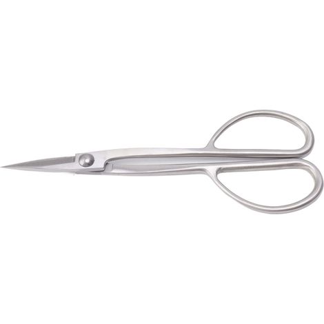 Cisailles de jardin 210mm en acier inoxydable argenté pour bonsaï, fleurs, herbes - sécateur de précision pour tiges et bourgeons (1/5)