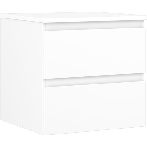 Mexen Orio Badezimmerschrank unterschrank 50 cm mit Arbeitsplatte, 2 Schubladen, weiße matt - 91A10-05047-2-BFFC01