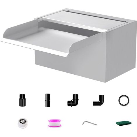 Lot de palettes de bassin en acier inoxydable 23 cm de large 12,2 cm pour bassin et terrasse (1/5)