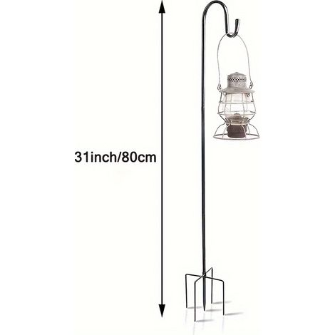 Crochet jardin 160 cm réglable – fer noir robuste pour suspensions, déco mariage/jardin – usage pro ou résidentiel. (123 caractères) (1/5)