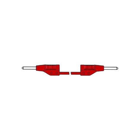 Hirschmann UMSPRITZTE MESSLEITUNG 2mm 50cm / ROT (MVL 2/50) (1/3)