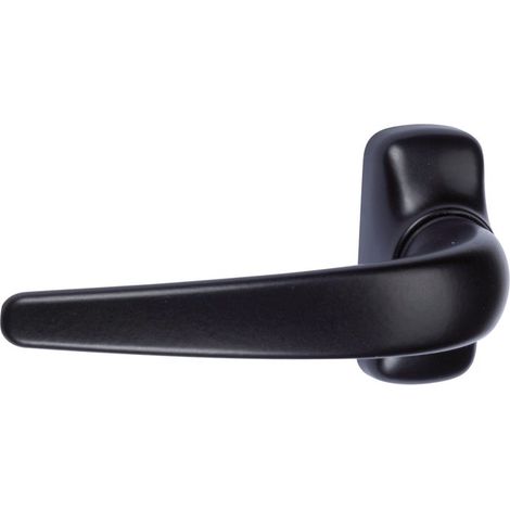 Fapim – Poignée de porte en aluminium noire – Carré 8 mm – Ressort de rappel – Rosace cache-vis pour installation facile