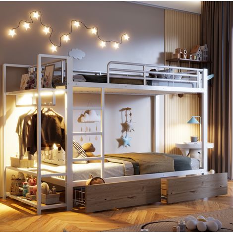 bett etagenbett schlafplatz 90 mal 200 stauraum OKMYHOME (1/5)