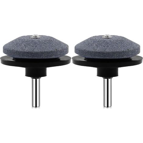 Lot de 2 aiguiseurs de lame de tondeuse à gazon universels pour perceuse électrique Noir (1/5)