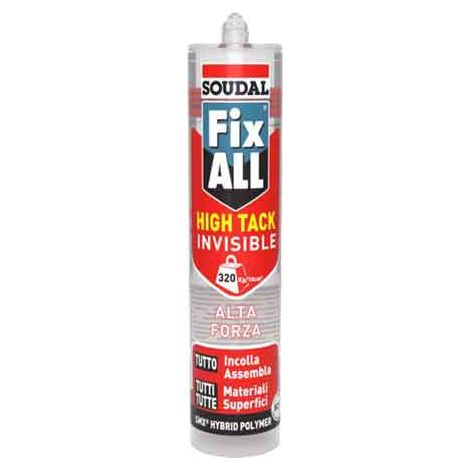 ADESIVO SIGILLANTE 'FIX ALL HIGH-TACK INVISIBILE' SOUDAL 290