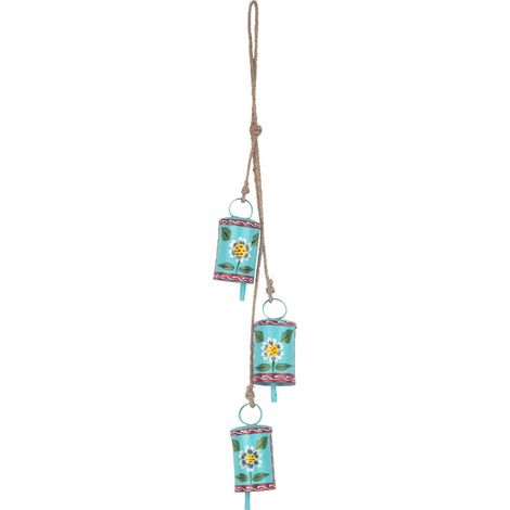 Ethno-Glocken-Dekoanhänger für Zuhause, handgefertigtes Design, indischer Stil, ideal für Garten, drinnen und draußen