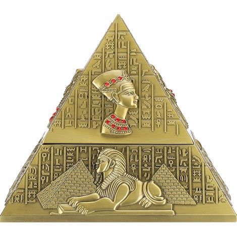 Cendrier en métal, objet de décoration innovant, cadeau, ensemble pour fumeur, ornements en forme de pyramide de pharaon égyptien (bronze) (1/5)