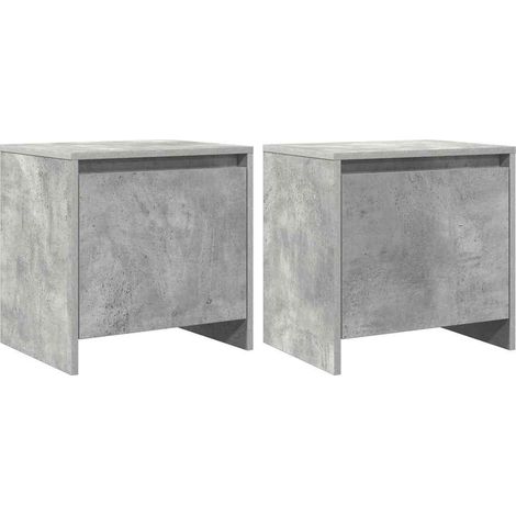 Maison Exclusive - Comodini 2 pz Grigio Cemento 45x34x44,5 cm in Truciolato (1/5)