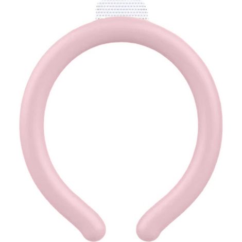 Tube refroidissement cou été réutilisable portable – Anneaux glace temps chaud extérieur sports rose, confort (1/5)