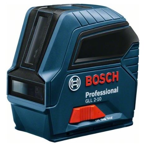 Bosch – Niveau laser GLL 2-10 Professional – Portée 10m – Précision ± 0,3mm/m – Protection IP54 contre poussière et projections d'eau – 2 lignes laser rouges (1/5)