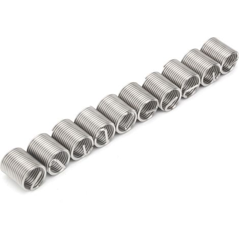10 Pièces Douilles Filetées M18 x 2.0, Manchons de Protection en Acier pour Boulons et Écrous