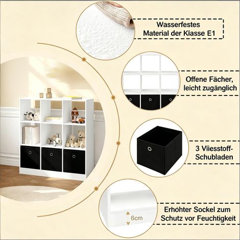 Étagère cube spacieuse, bibliothèque, rangement autoportant, meuble buffet salon, étagère de cuisine, tablette de rangement (uniquement l'étagère) (1/5)