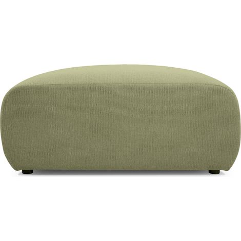 SACHA - Pouf en tissu chiné Vert 105x57x40 cm