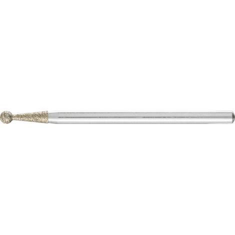 PFERD TOOLS Diamant-Schleifstift Kugel Ø3,0mm Schaft-Ø3 mm D181 (grob) zum Entgraten von Profilen