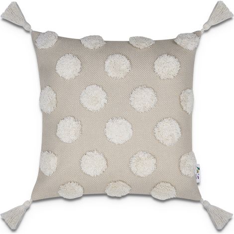 Paco Home Fundas Cojines Decorativas Con Borlas Bohemio Funda Cojín Funda Cojín Decorativo Single, Braun 3 (de)