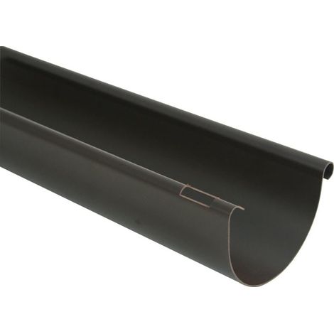 Marley Dachrinne NW 100 mm, 1 m, halbrund, braun Halbrunde Dachrinne braun