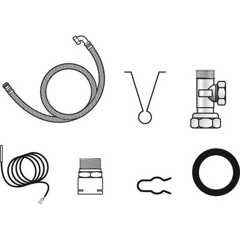 kit avec raccordement hydraulique Frisquet intégré pour chauffe-eau séparé gamme 2000 Eco Radio System réf. F3AA40447