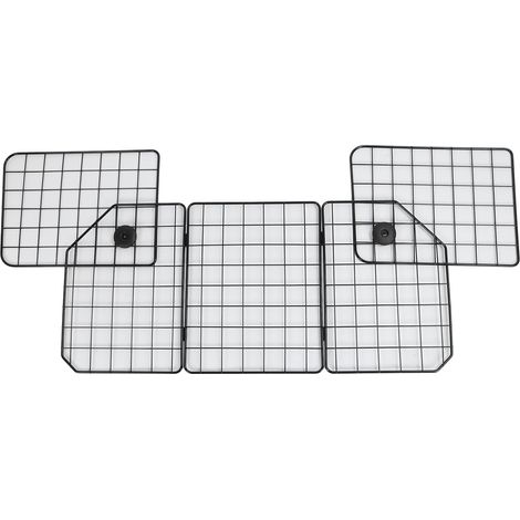 Barrière de sécurité pour chien en voiture, réglable, en métal, pour coffre de SUV ou fourgonnette. Grille de séparation en treillis métallique pour animaux de compagnie. (1/5)
