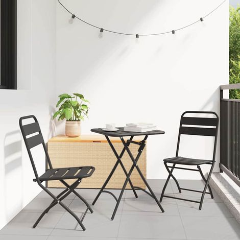 Ensemble bistrot 3 pcs-Salon de jardin bistro Anthracite Acier (1/5)