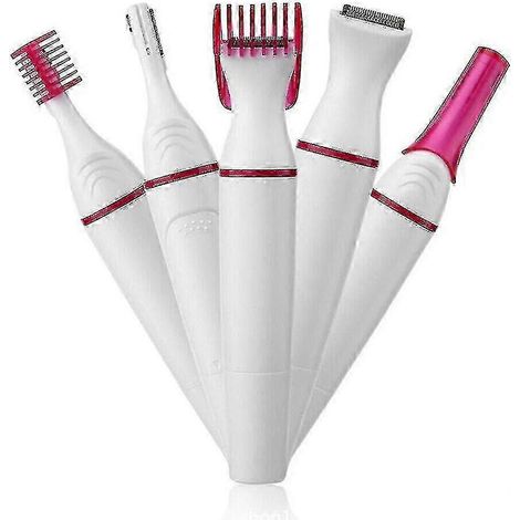 Rasoir électrique 5 en 1 pour femme : épilateur pour bras, jambes, maillot et visage. (1/5)
