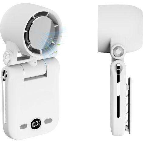 Ventilador de Clip Portátil con Placa Fría, 100 Velocidades y Batería 4000 mAh – Ideal para Cuello, Cintura y Cochecito (1/5)