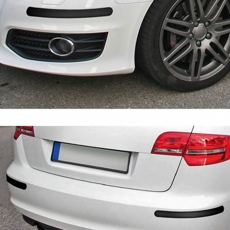 Trade Shop - Paar Bumper-Schutzschützer stoßfester Spoiler 52x510mm schwarzer Autoaufkleber - (1/2)