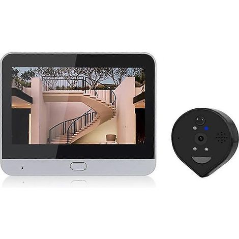 Sonnette vidéo Tuya 3MP avec écran 4,3 pouces, caméra de porte WiFi intelligente, détection de mouvement PIR et enregistrement vidéo (1/5)