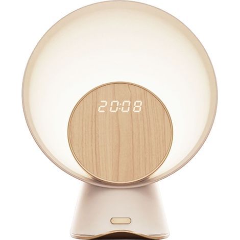 Ortviai Veilleuse LED avec Capteur de Mouvement, Horloge Réveil Bluetooth et Haut-Parleur Sans Fil – Lumière Ambiante 3 Couleurs (1/5)